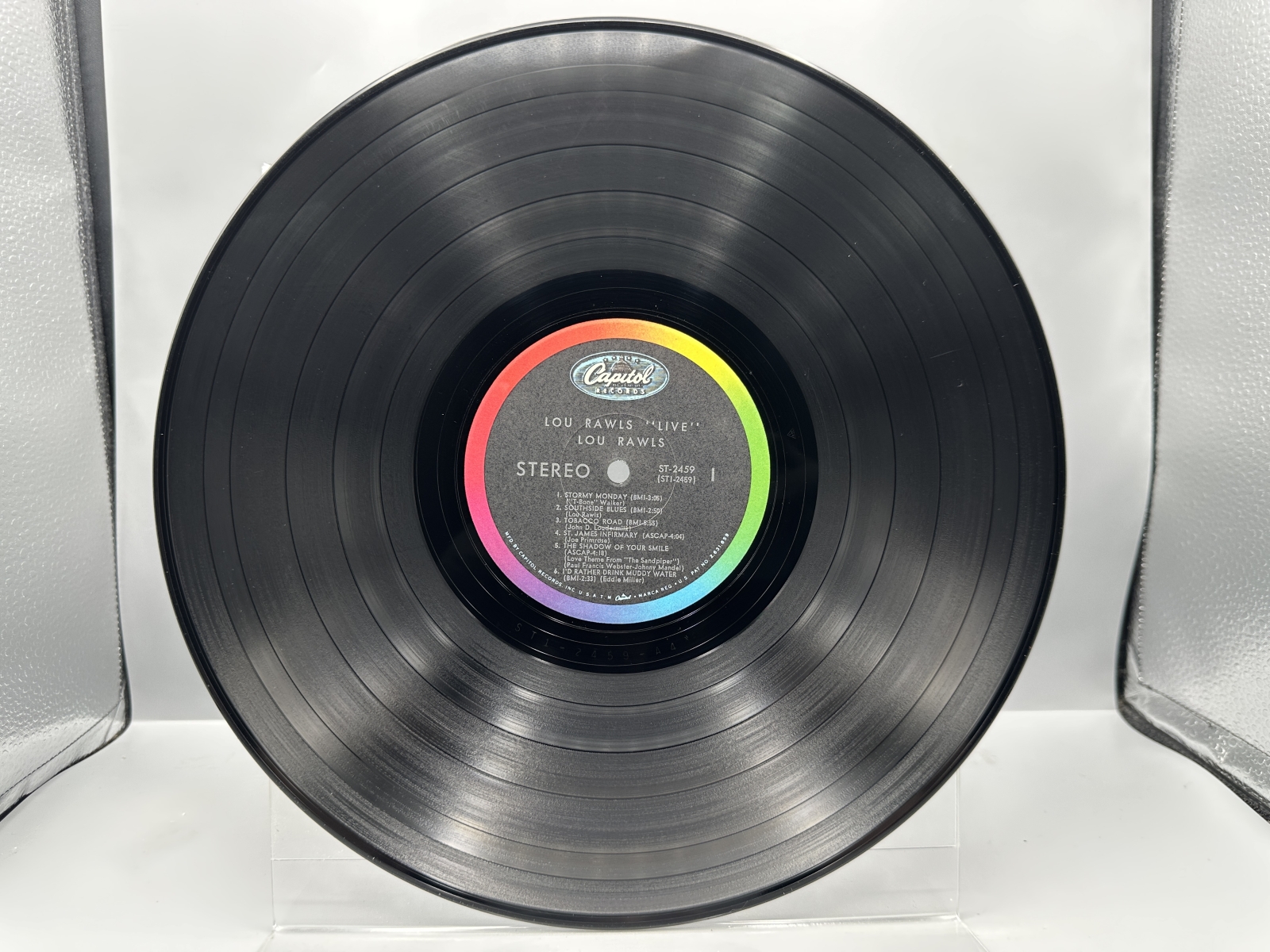 Capitol Records Lou Rawls LIVE! Vinyl Album LP (1966) ST 2459 - Scranton pressing - Full Dimensional Stereo - Rainbow Label