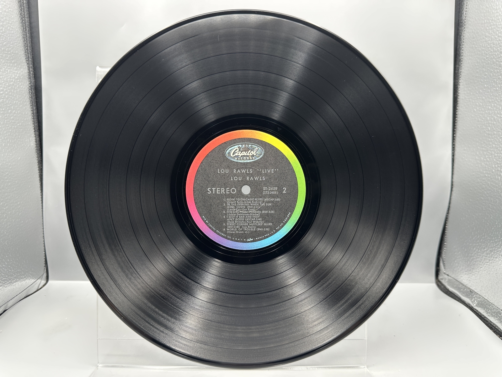 Capitol Records Lou Rawls LIVE! Vinyl Album LP (1966) ST 2459 - Scranton pressing - Full Dimensional Stereo - Rainbow Label
