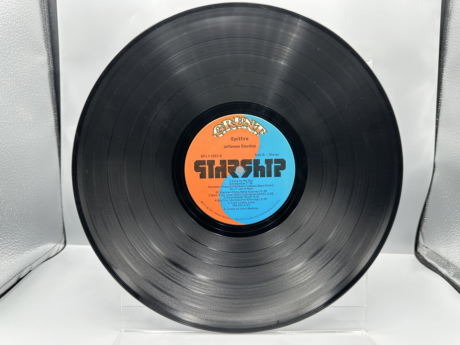 1976 Grunt Records Jefferson Starship Spitfire Vinyl Album - BFL1-1557