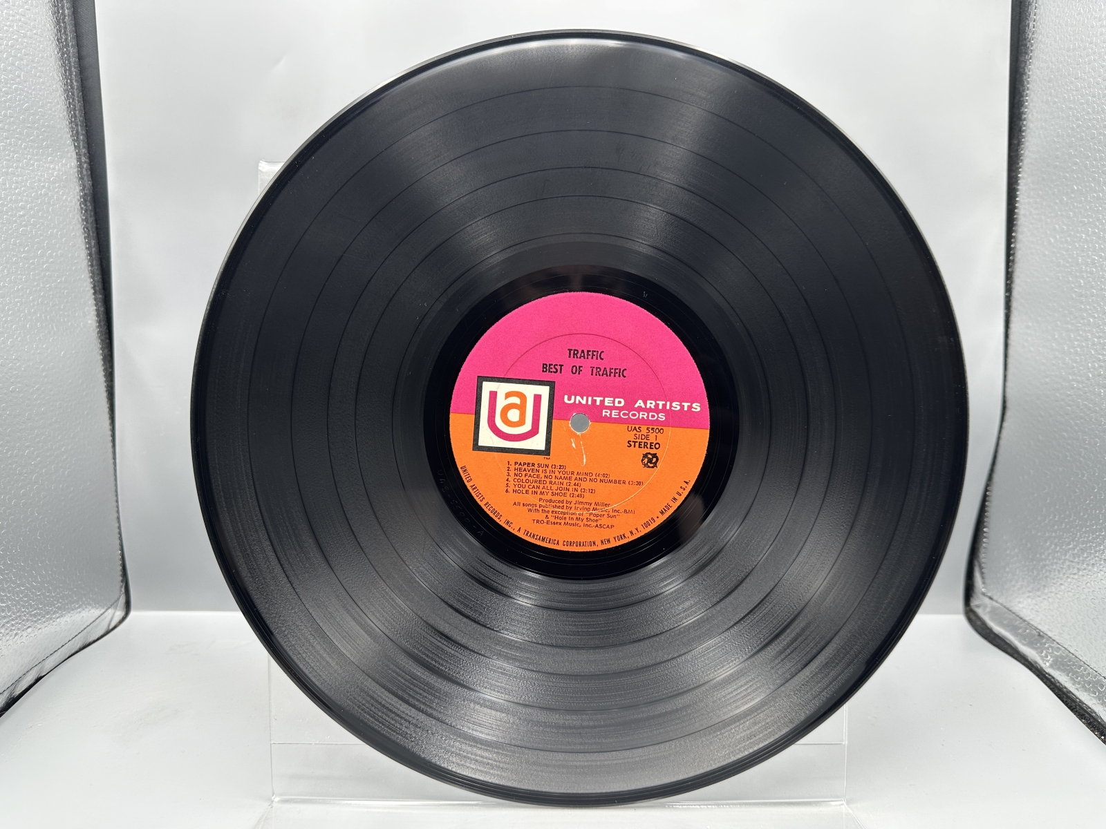 United Artists Records Traffic Best Of Traffic Vinyl Album LP (1969) UAS 5500 - US Compilation