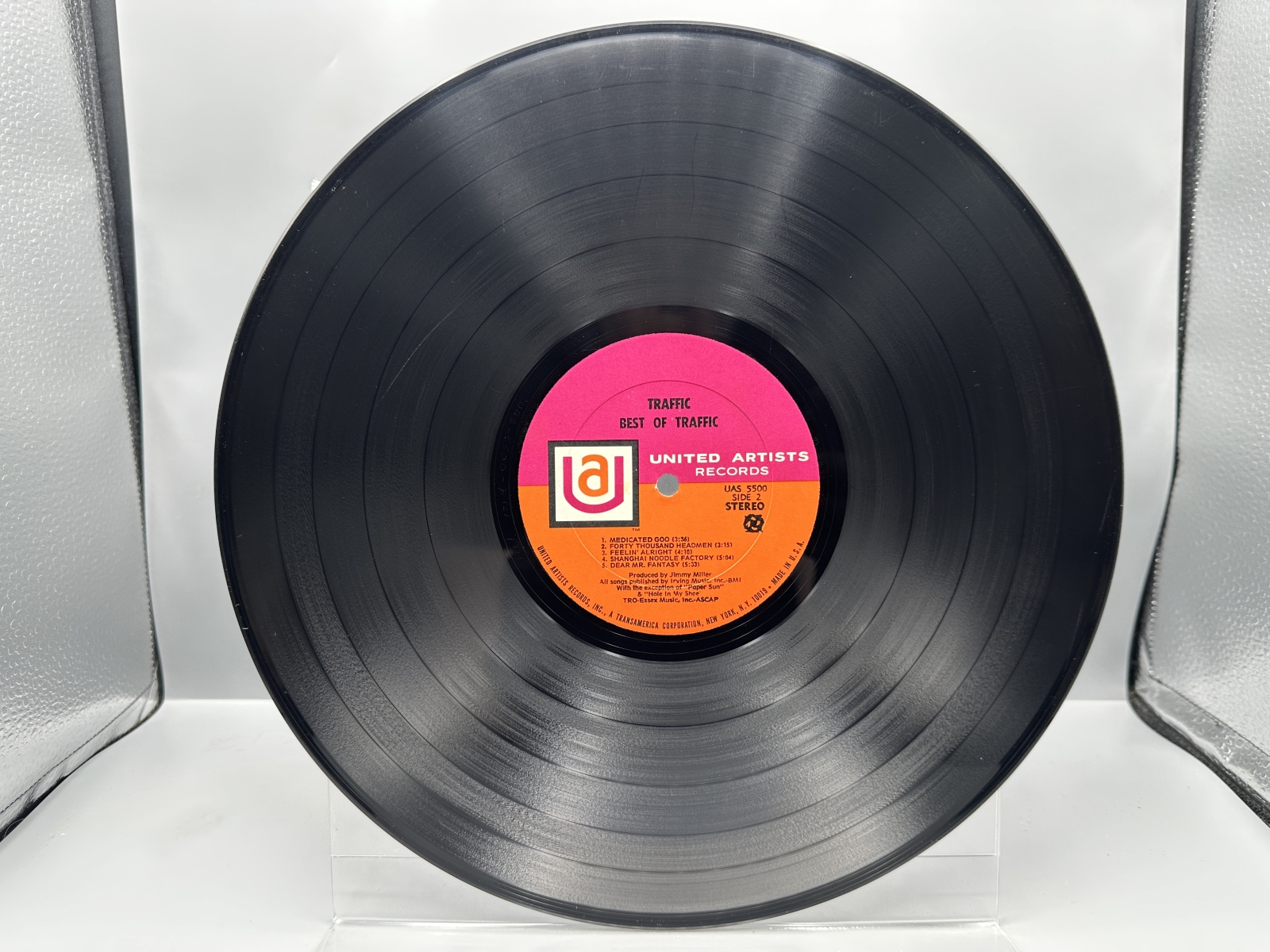 United Artists Records Traffic Best Of Traffic Vinyl Album LP (1969) UAS 5500 - US Compilation