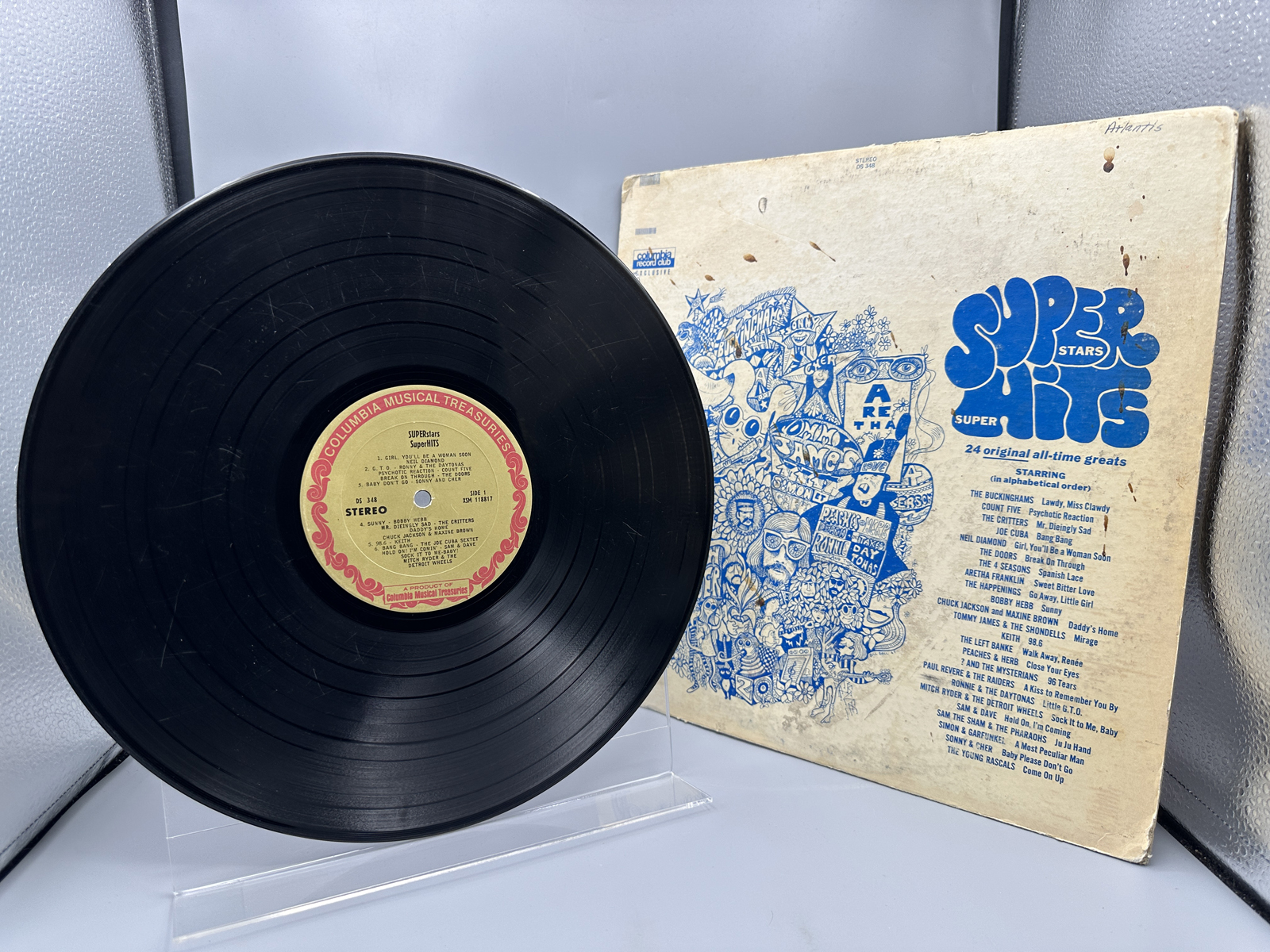 1967 Columbia Musical Treasures Records SUPERstars/SUPERhits Columbia Record Club Exclusive Vinyl Album - D 34B