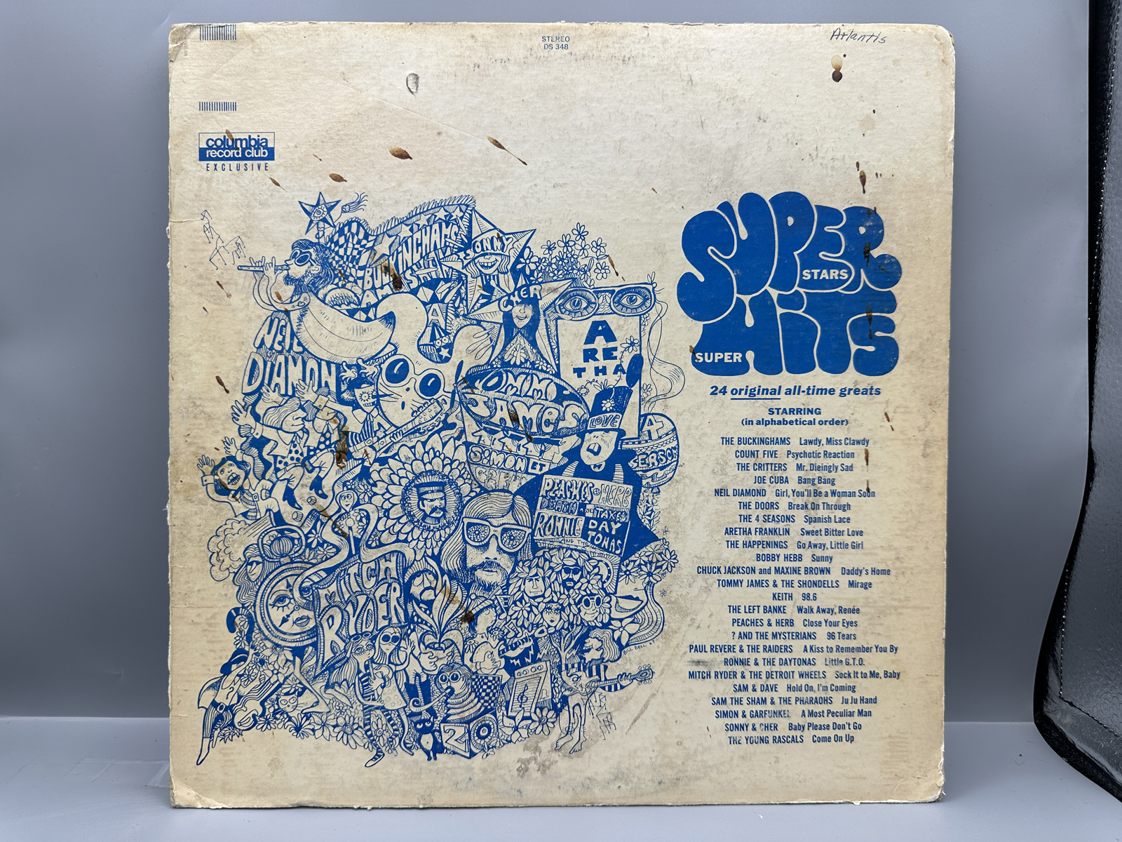 1967 Columbia Musical Treasures Records SUPERstars/SUPERhits Columbia Record Club Exclusive Vinyl Album - D 34B