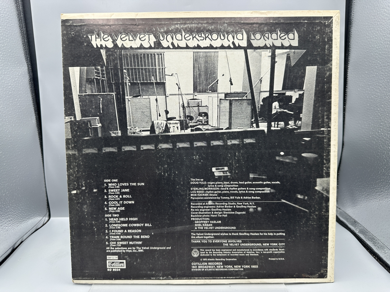 Cotillion Records The Velvet Underground Loaded Vinyl Album LP (1970) SD 9034 - Terre Haute pressing - Includes original company inner sleev