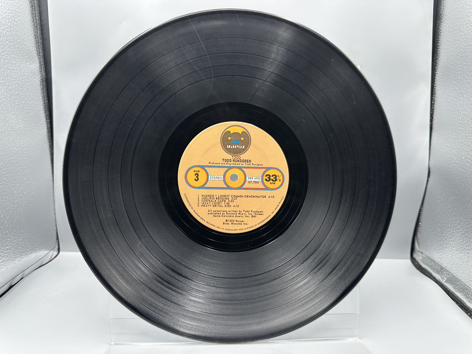1974 Bearsville Records Todd Rundgren "Todd" Deluxe 2-Record Set Vinyl Album - 2BR 6952
