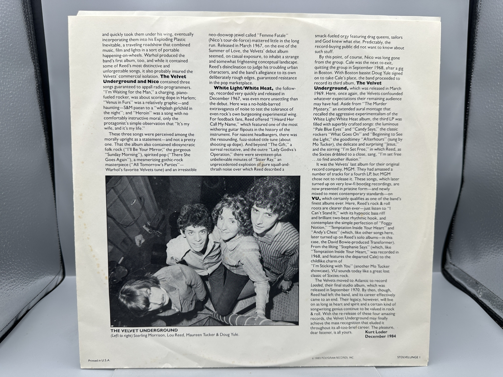 Verve Records The Velvet Underground White Light/White Heat Vinyl Album LP (1985) 422-825 119-1 Y-1 - Special Low Price Reissue - Includes L