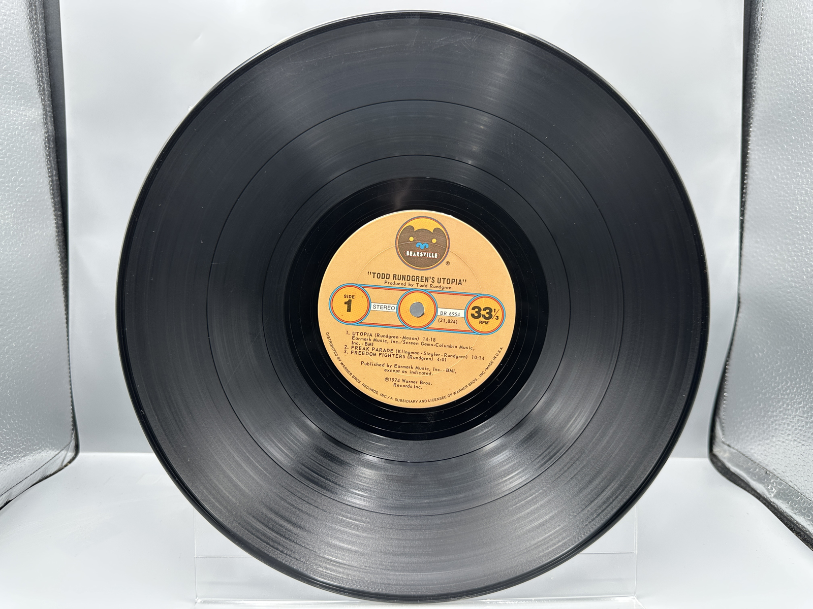 1974 Bearsville Records Todd Rundgren's Utopia Vinyl Album - BR-6954