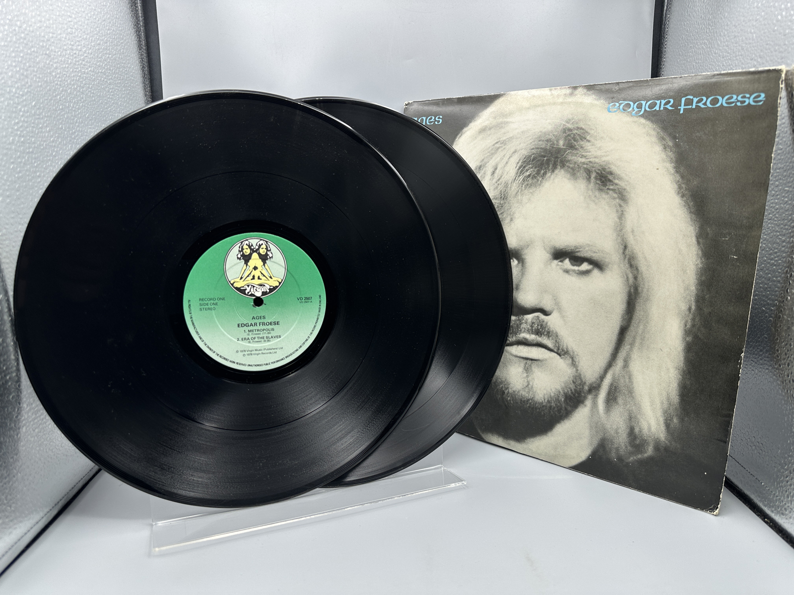 1978 Virgin Records Ltd. Edgar Froese Ages Double LP Vinyl Album - VD 2507