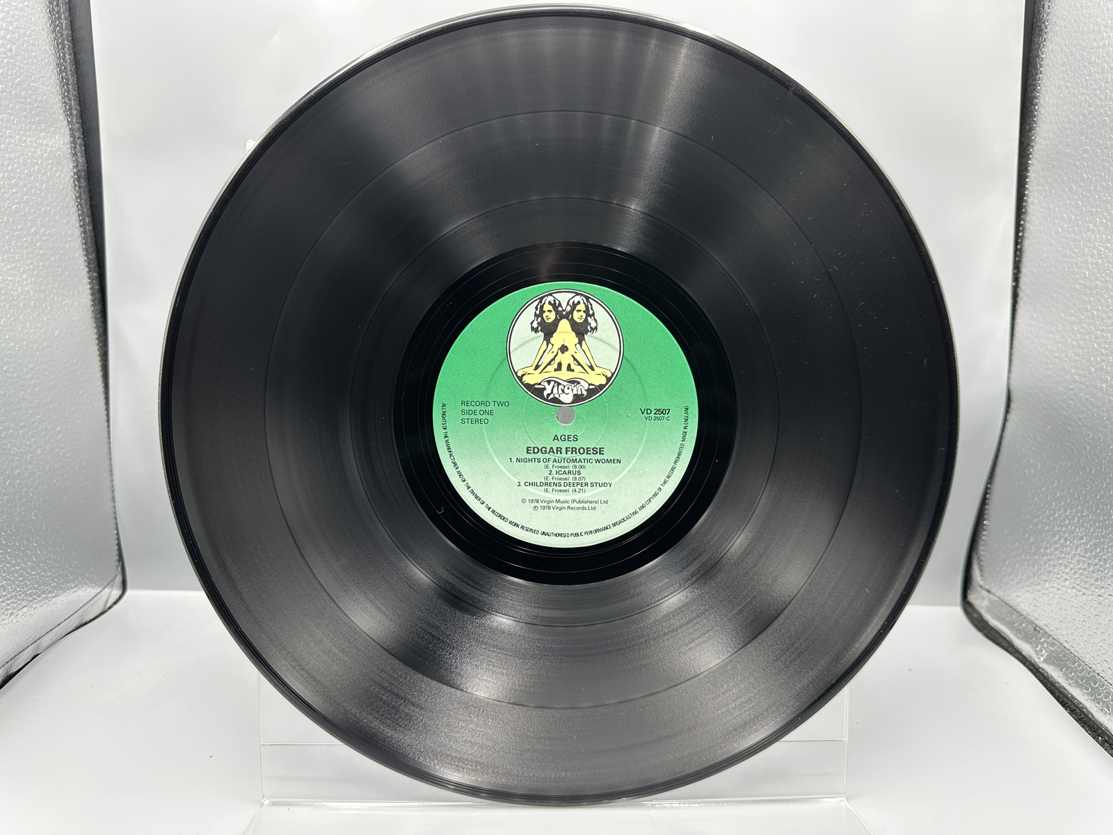 1978 Virgin Records Ltd. Edgar Froese Ages Double LP Vinyl Album - VD 2507
