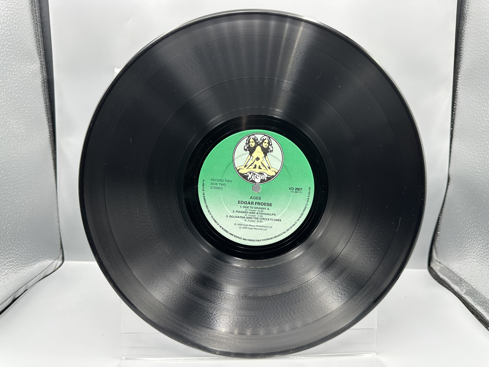 1978 Virgin Records Ltd. Edgar Froese Ages Double LP Vinyl Album - VD 2507
