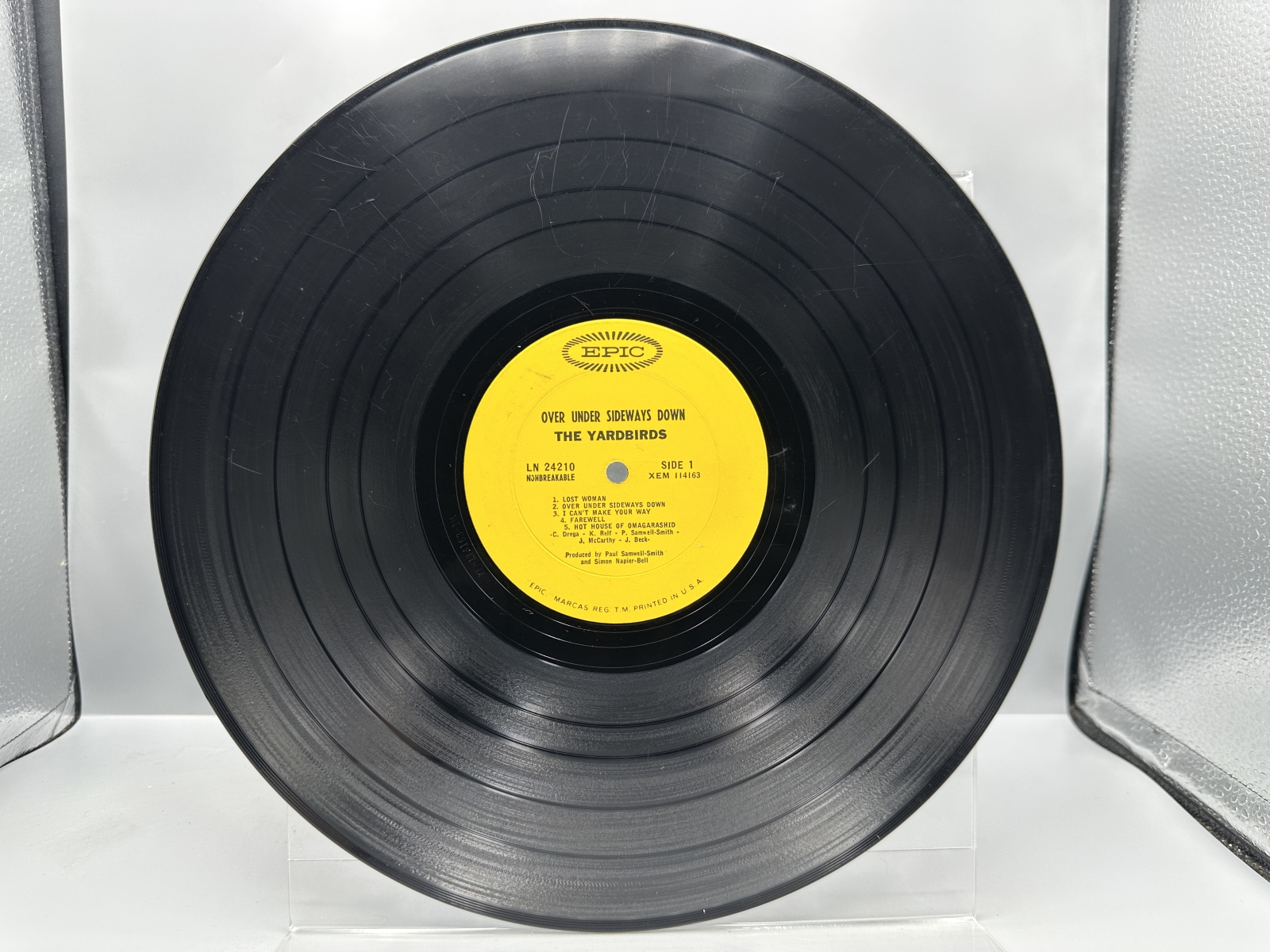 Epic Records The Yardbirds Over Under Sideways Down Vinyl Album LP (1966) LN 24210 - US Mono Pressing