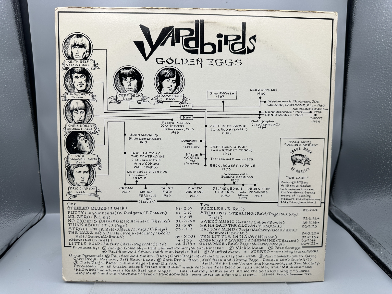Trade Mark of Quality The Yardbirds Golden Eggs Vinyl Album LP (1973) TMQ-61001 - Unofficial Release - William Stout Cover Art