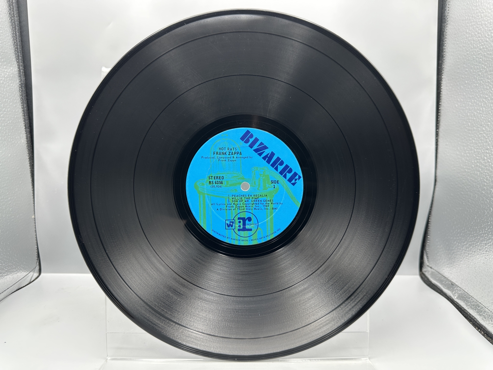 Bizarre Records Frank Zappa Hot Rats Vinyl Album LP (1969) RS 6356 - US Gatefold Pressing with Blue Bizarre Labels
