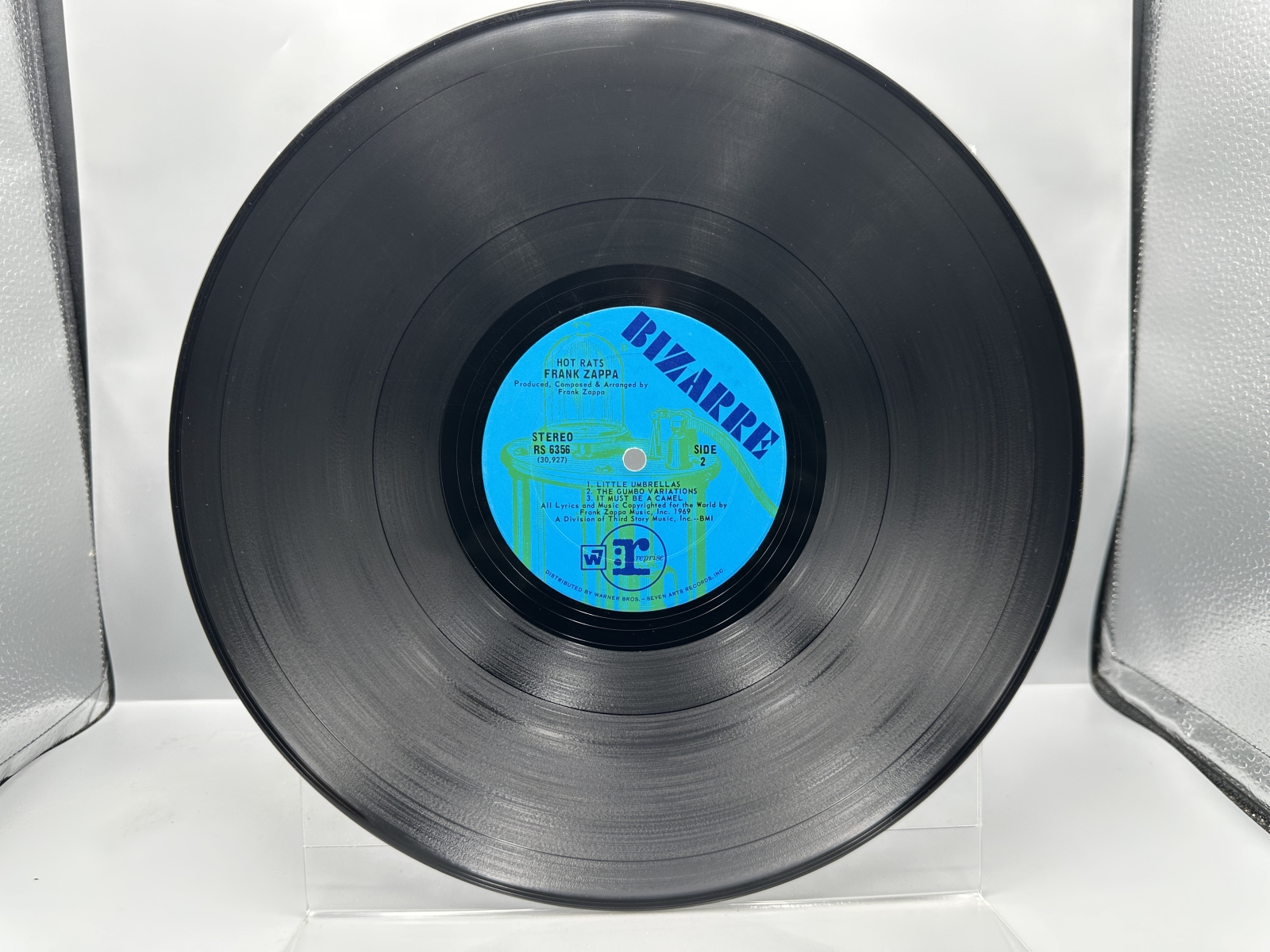 Bizarre Records Frank Zappa Hot Rats Vinyl Album LP (1969) RS 6356 - US Gatefold Pressing with Blue Bizarre Labels
