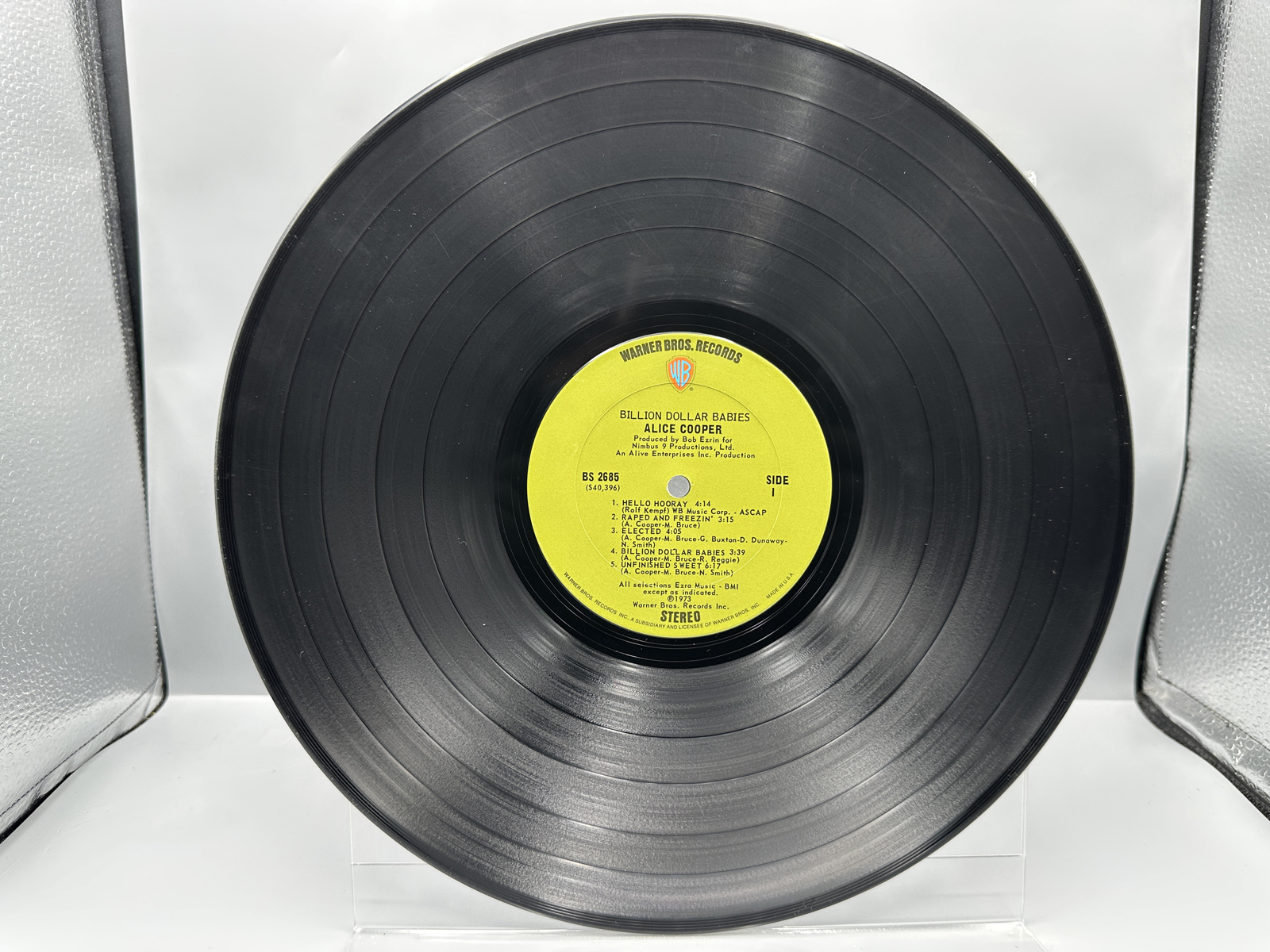1973 Warner Bros. Records Alice Cooper Billion Dollar Babies Vinyl Album - BS 2685