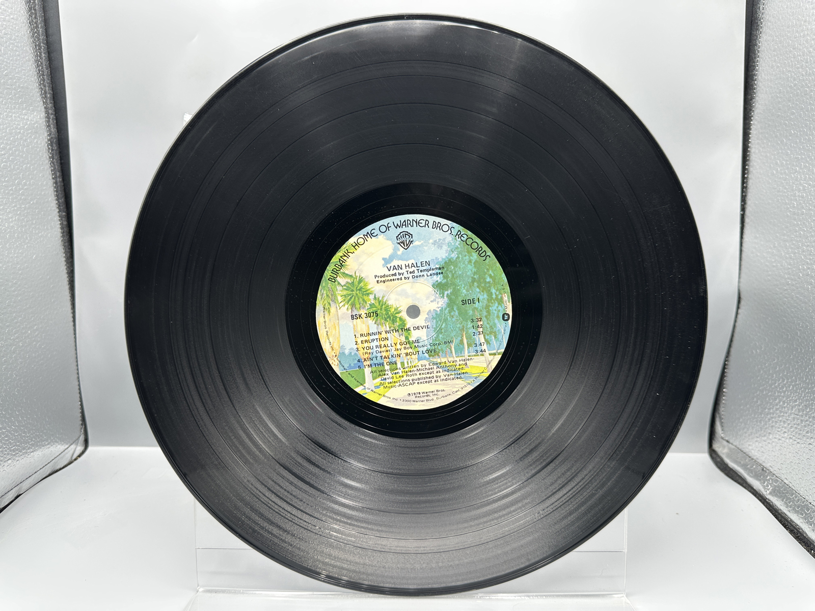 1978 Warner Bros. Records Van Halen Self Titled Vinyl Album - BSK 3075