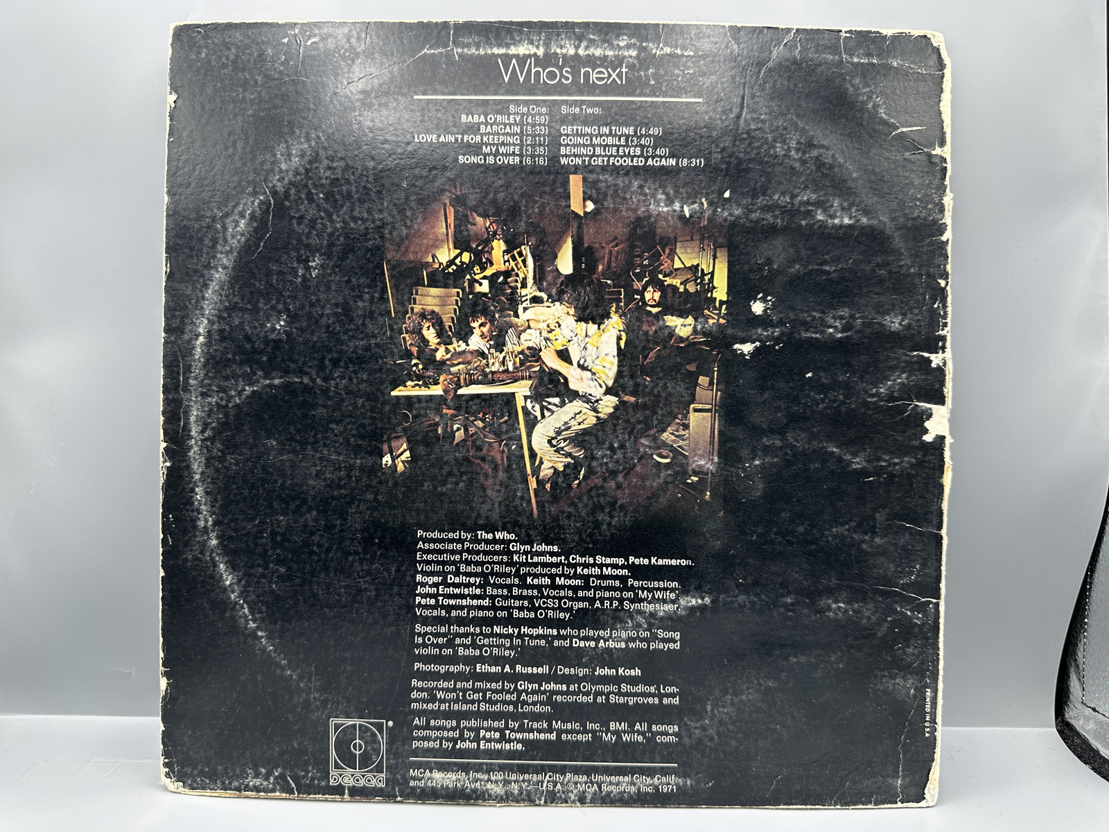 1971 Decca Records The Who Who's Next Vinyl Album - DL 79182