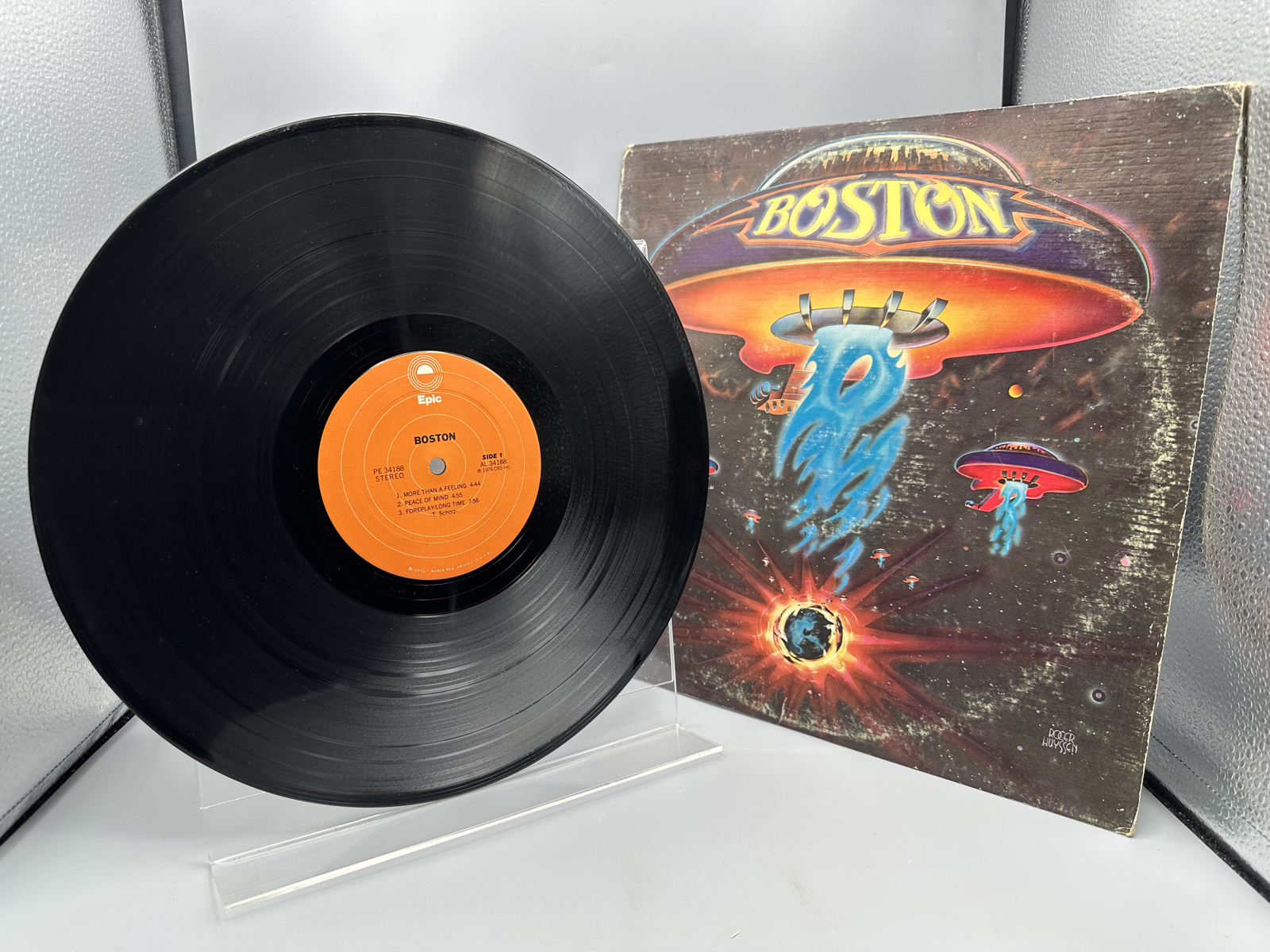 1976 Epic Records BOSTON Self-Titled Vinyl Album - PE 34188