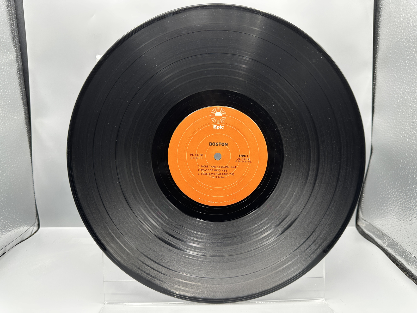 1976 Epic Records BOSTON Self-Titled Vinyl Album - PE 34188