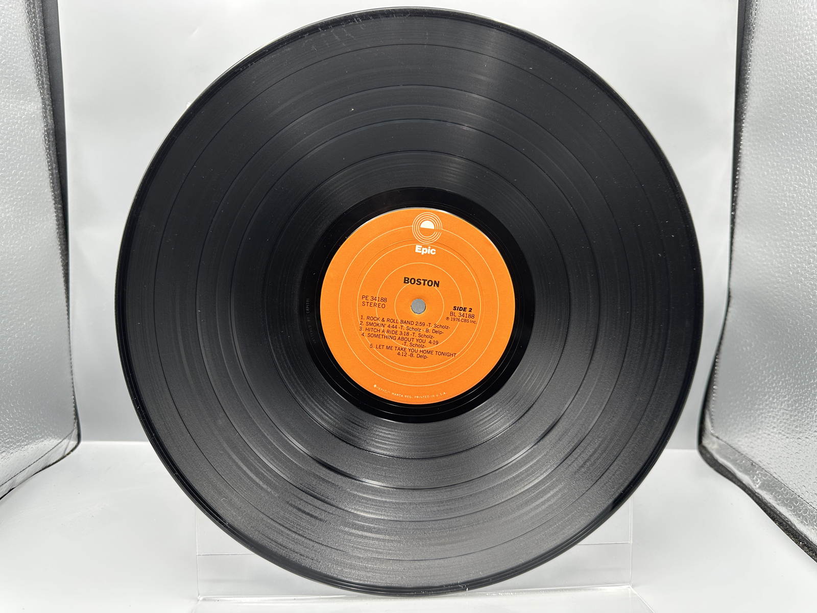 1976 Epic Records BOSTON Self-Titled Vinyl Album - PE 34188