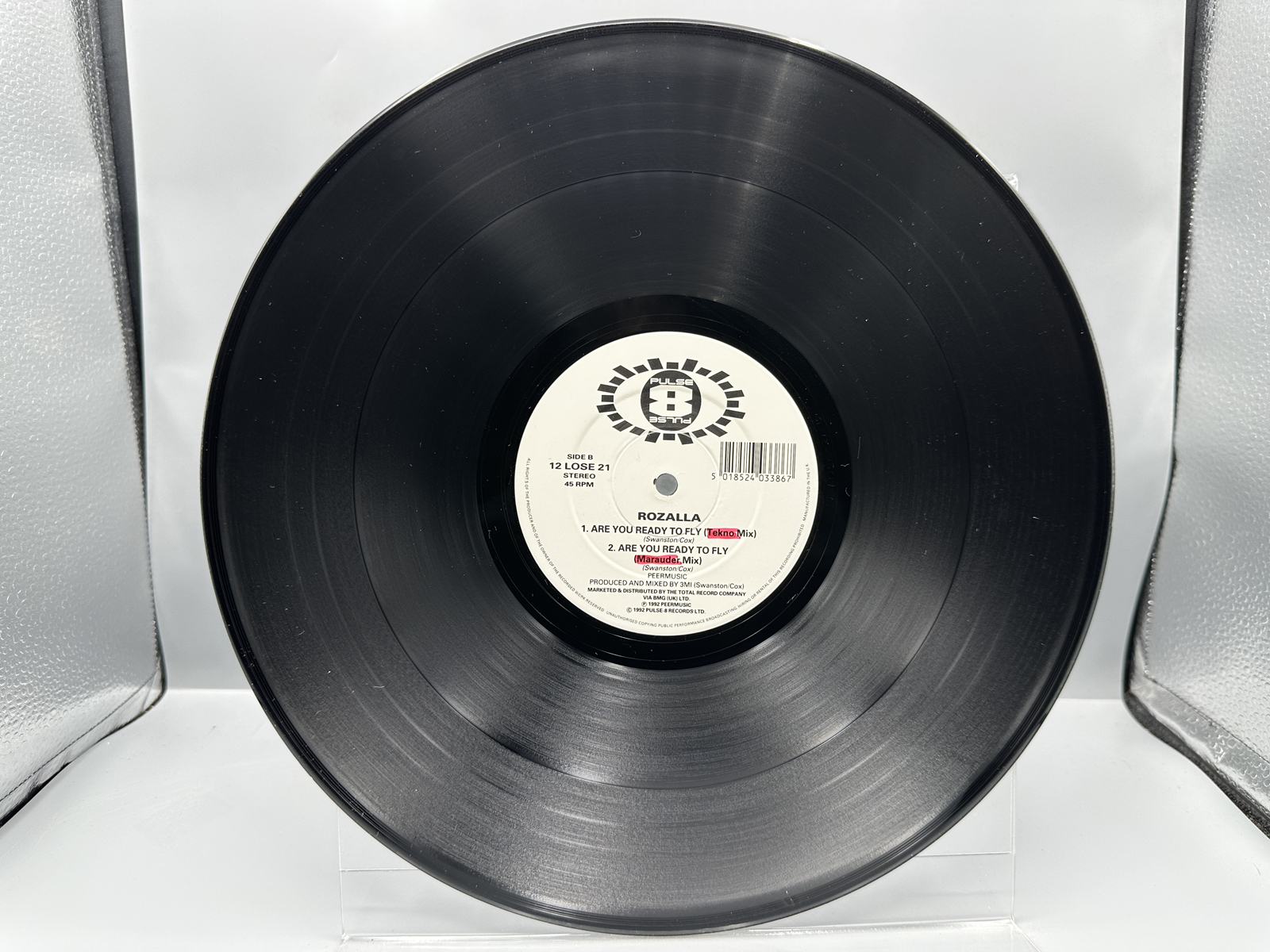 1992 Pulse 8 Records Ltd. Rozalla "Are You Ready To Fly" Single Vinyl Record - 12 LOSE 21