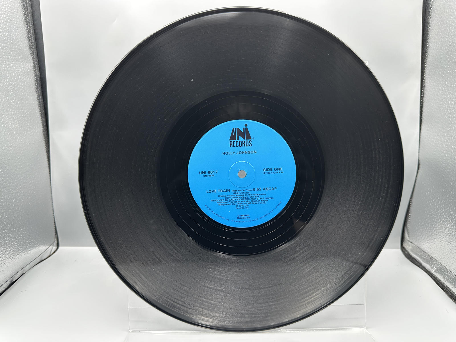 1989 UNI Records Holly Johnson Love Train Vinyl Single - UNI-8017