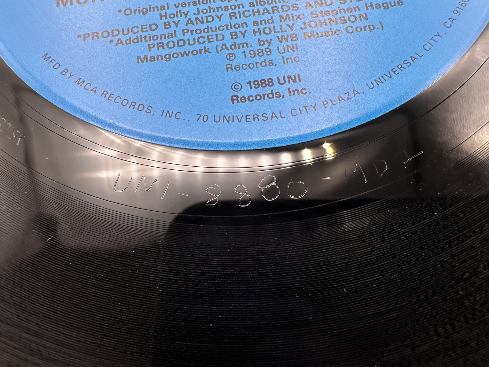 1989 UNI Records Holly Johnson Love Train Vinyl Single - UNI-8017