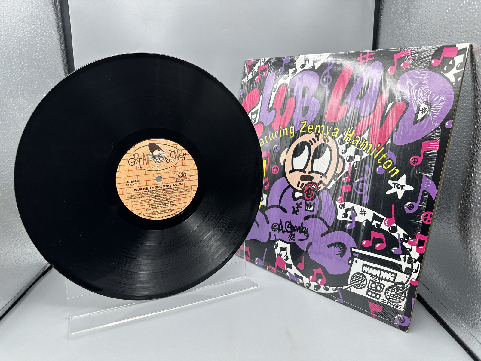 1991 Great Jones Clubland Featuring Zemya Hamilton Vinyl Album - 162-536-007-1