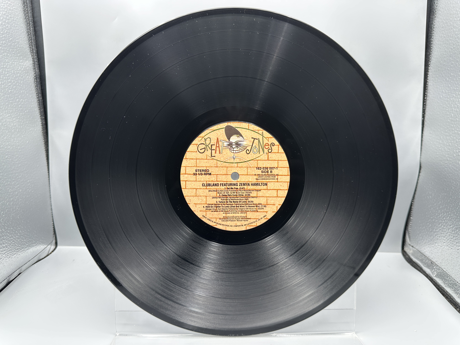 1991 Great Jones Clubland Featuring Zemya Hamilton Vinyl Album - 162-536-007-1