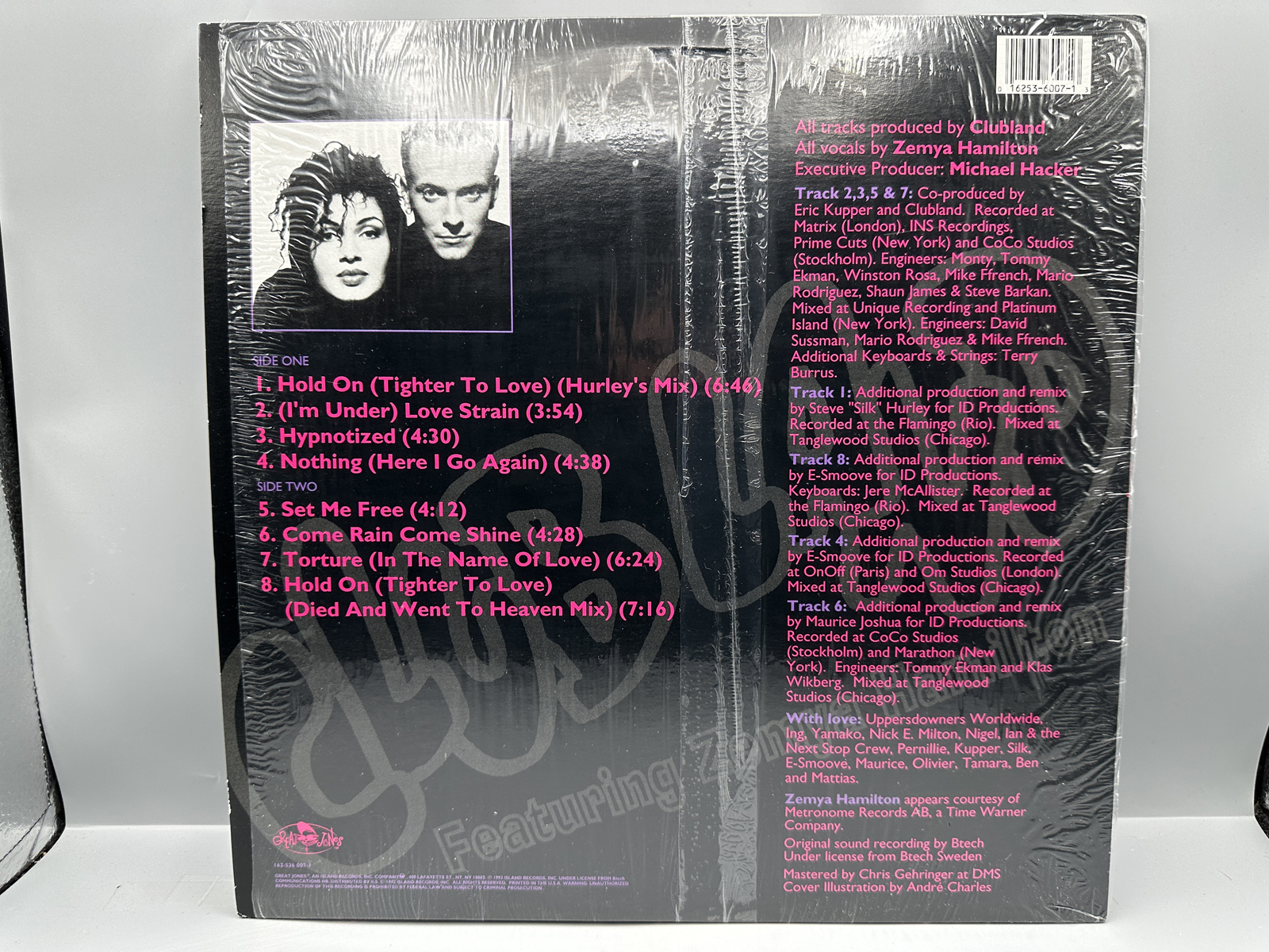 1991 Great Jones Clubland Featuring Zemya Hamilton Vinyl Album - 162-536-007-1