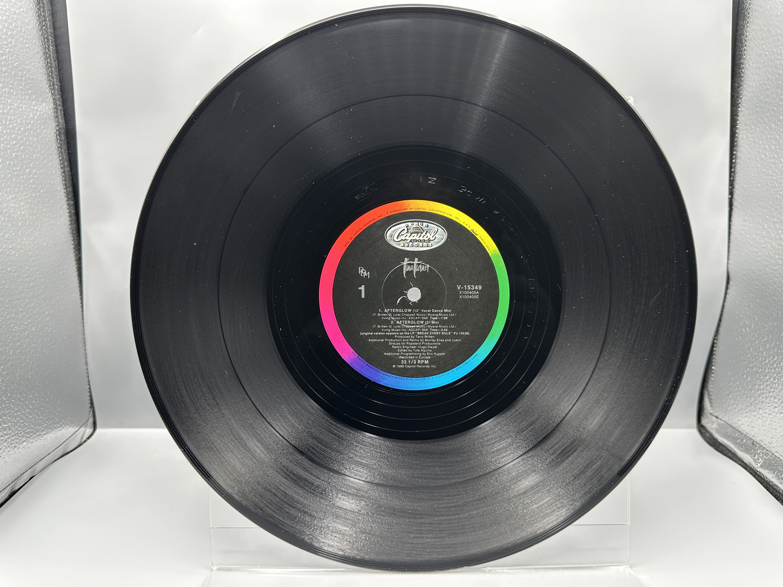 1989 Capitol Records Tatiana "AFTERGLOW" Single Vinyl Record - V-15349