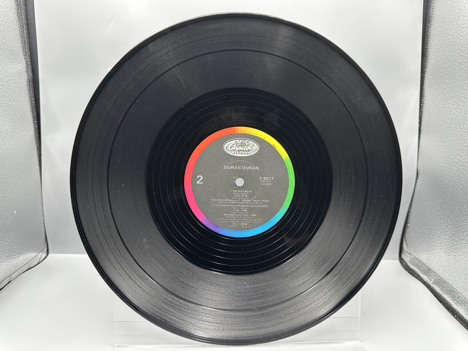 1984 Capitol Records Duran Duran The Wild Boys Single Vinyl Record - V-8617