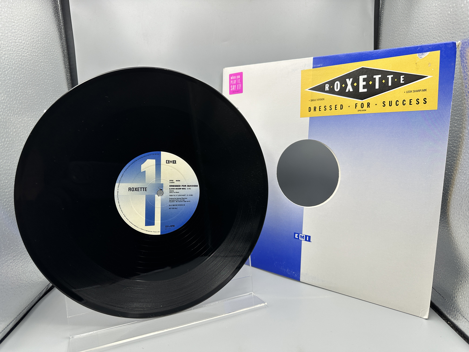 1989 EMI Roxette Dressed For Success Single Vinyl Record - SPRO 10424