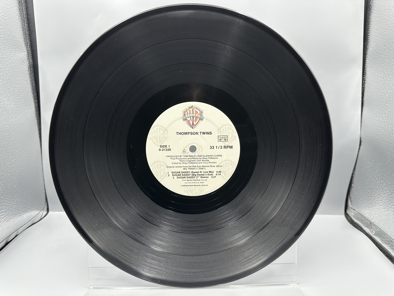 1989 Warner Bros. Records Thompson Twins Sugar Daddy Specialty-Priced Maxi-Single Vinyl Record - 0-21320