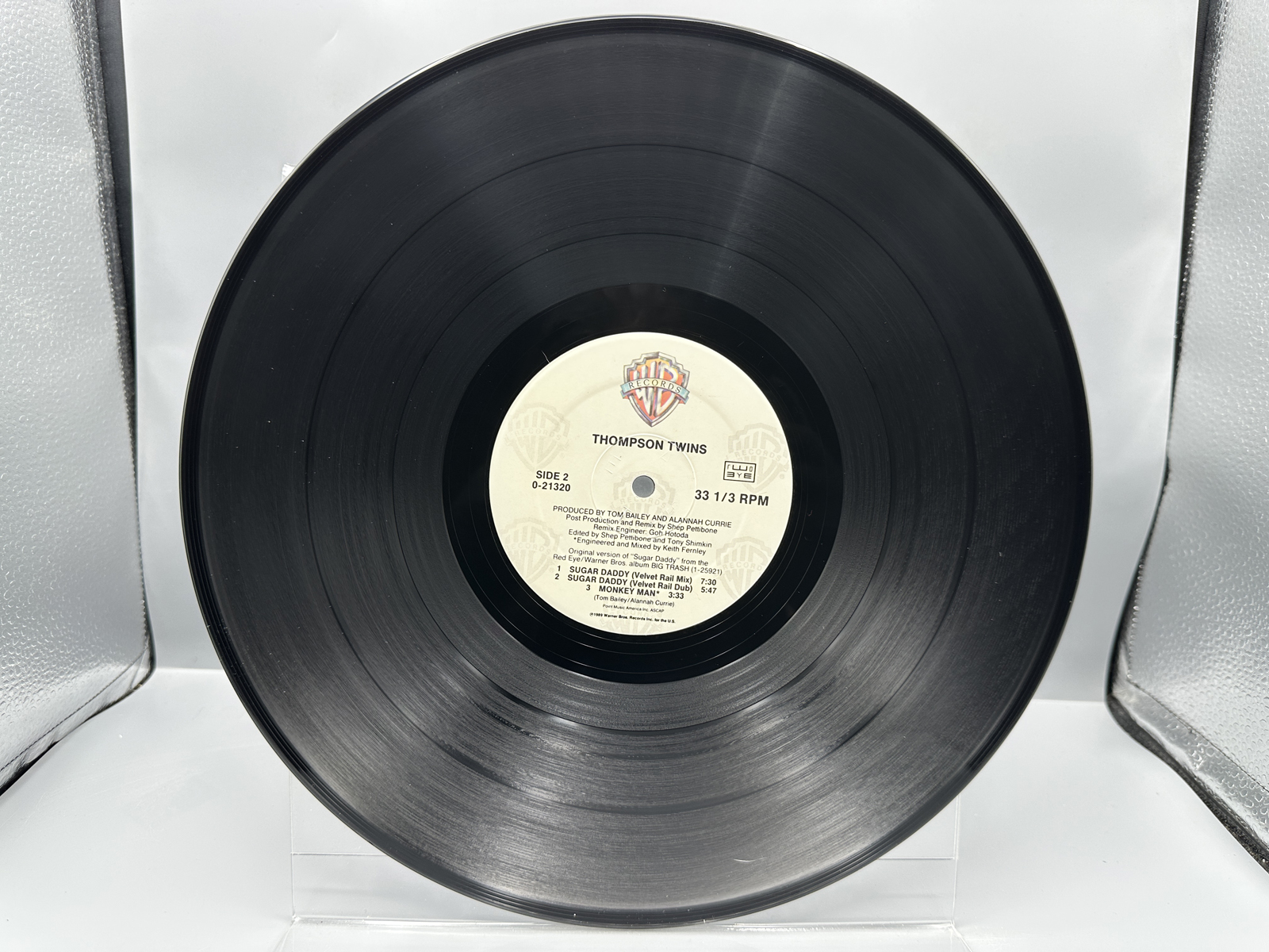 1989 Warner Bros. Records Thompson Twins Sugar Daddy Specialty-Priced Maxi-Single Vinyl Record - 0-21320