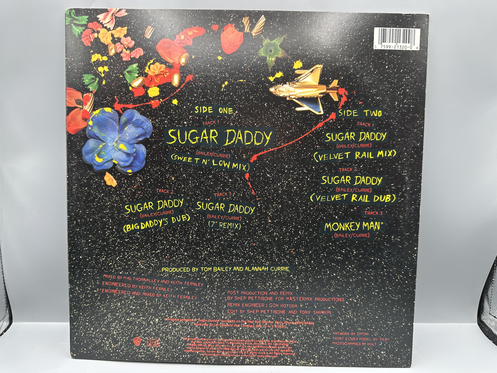 1989 Warner Bros. Records Thompson Twins Sugar Daddy Specialty-Priced Maxi-Single Vinyl Record - 0-21320