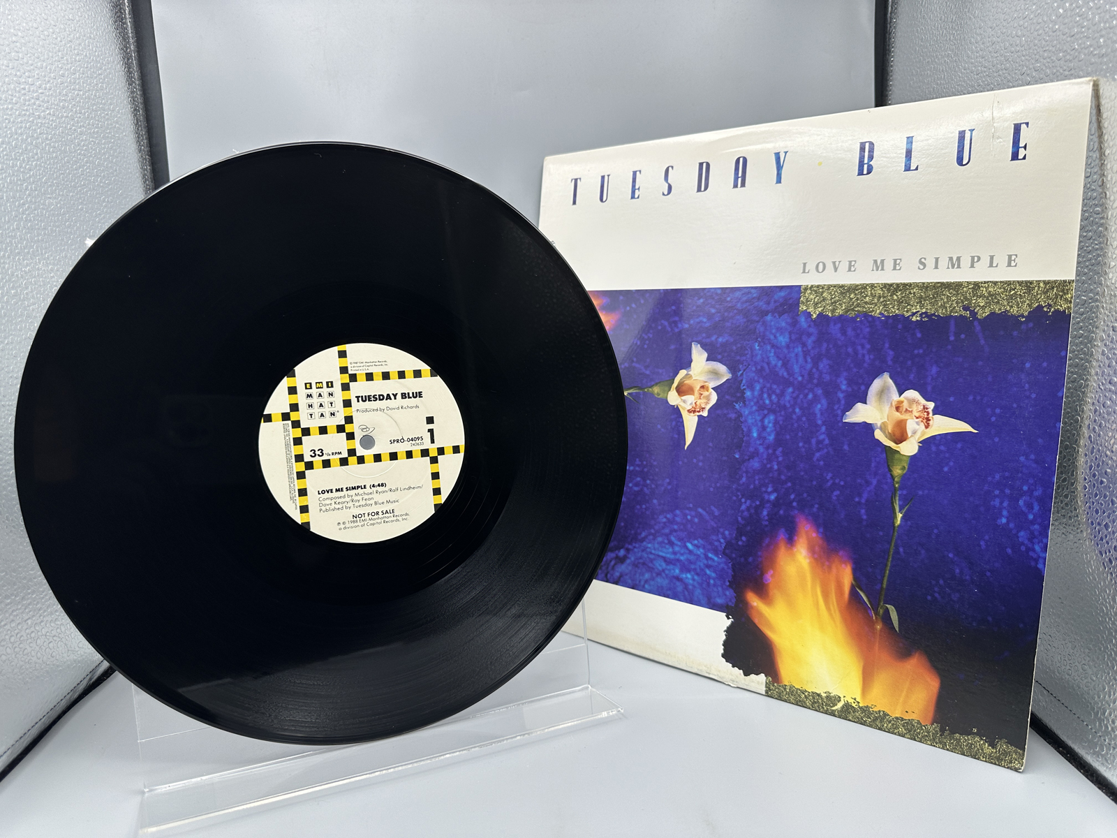 1987 EMI Manhattan Records Tuesday Blue "Love Me Simple" Promo Single Vinyl Record - SPRO-04095