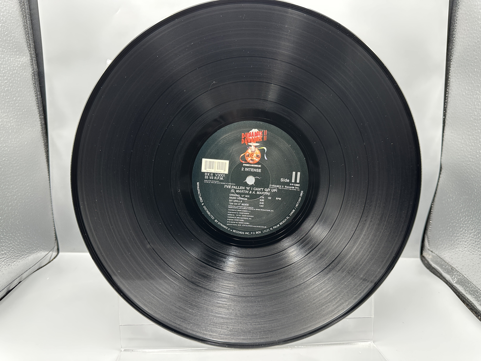 1992 Dynamix II Records 2 Intense "I've Fallen 'N' I Can't Git Up" Single/EP Vinyl Record - DX 8 V10001