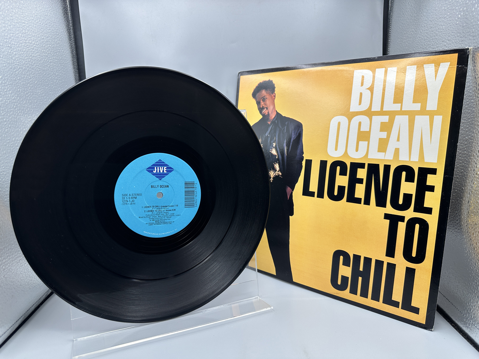 1989 Jive Records Billy Ocean "Licence To Chill" Single Vinyl Record - #1279-1-JD