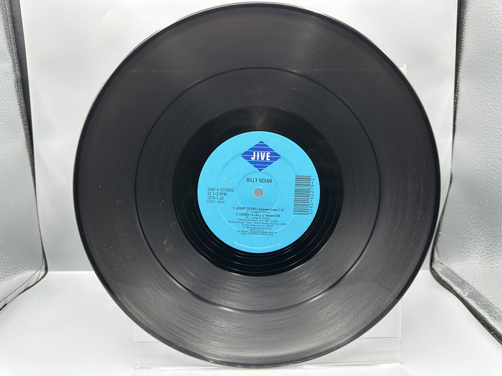 1989 Jive Records Billy Ocean "Licence To Chill" Single Vinyl Record - #1279-1-JD