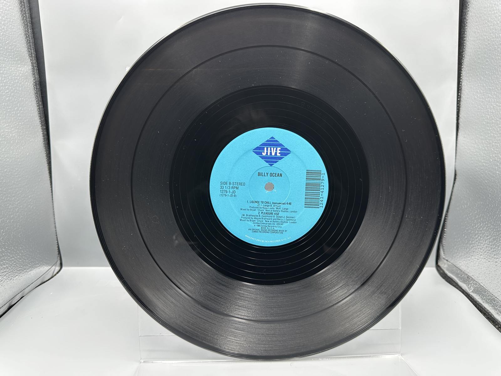 1989 Jive Records Billy Ocean "Licence To Chill" Single Vinyl Record - #1279-1-JD