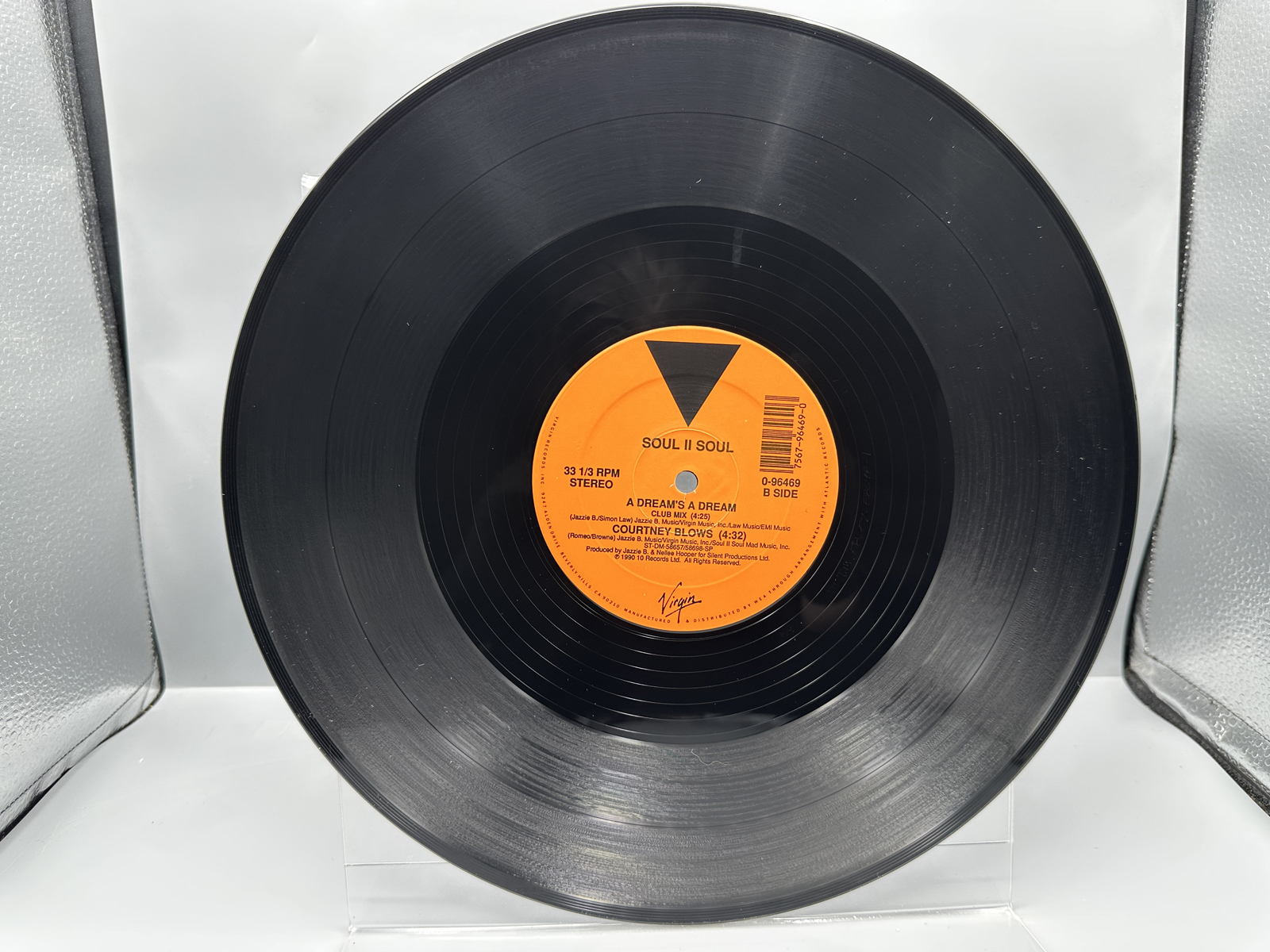1989 Virgin Records Soul II Soul A Dreams a Dream Single Vinyl Record - 0-96469