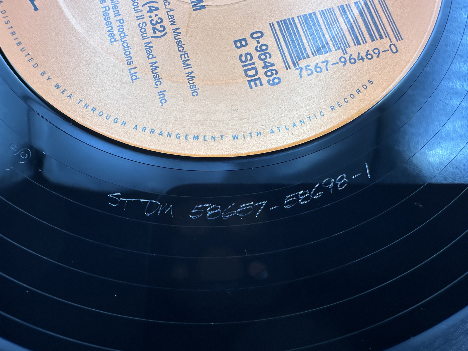 1989 Virgin Records Soul II Soul A Dreams a Dream Single Vinyl Record - 0-96469