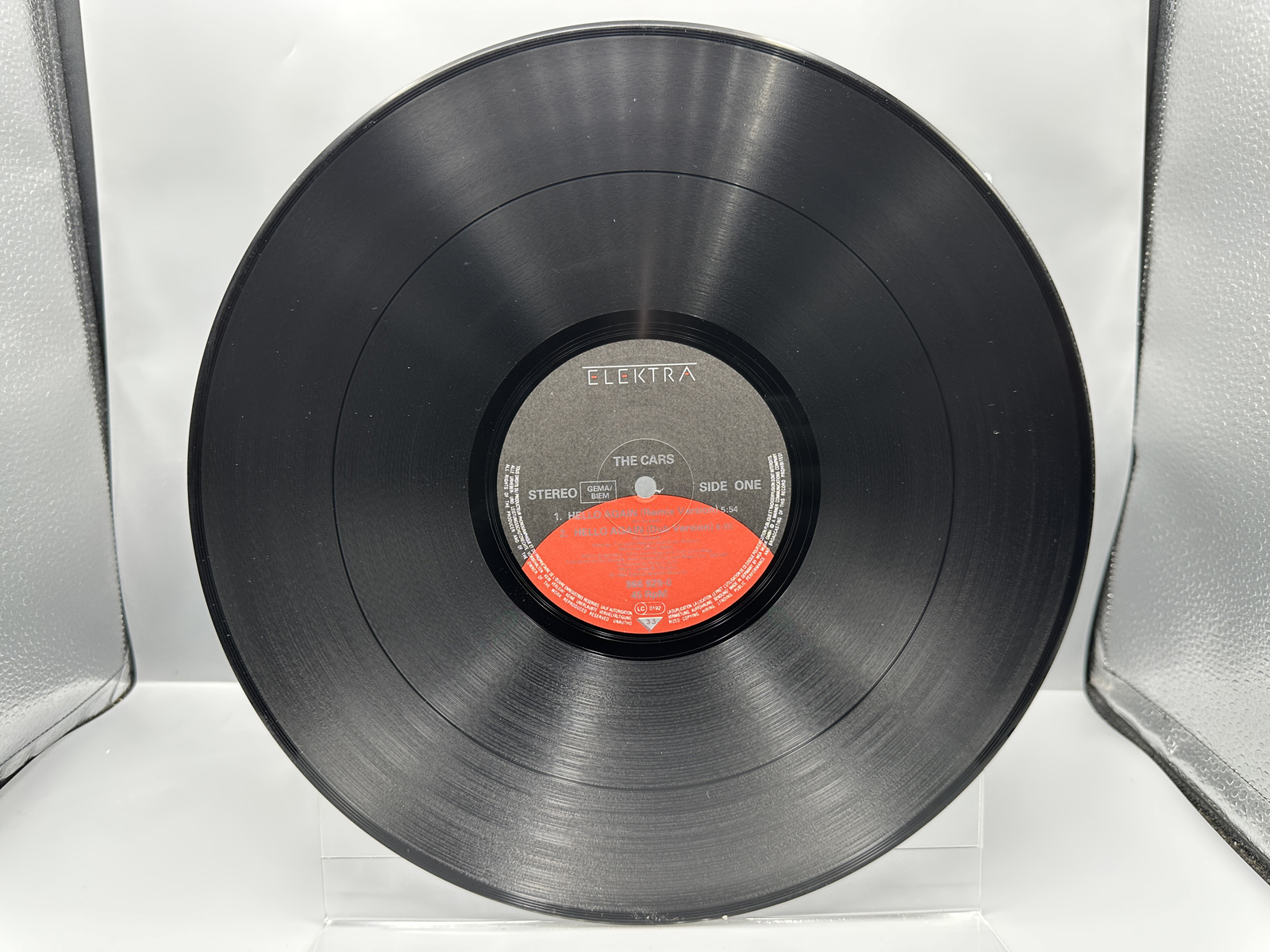 1984 Elektra/Asylum Records The Cars "Hello Again (Special 12 Inch Remix by Arthur Baker)" Vinyl Record - 966 929-0
