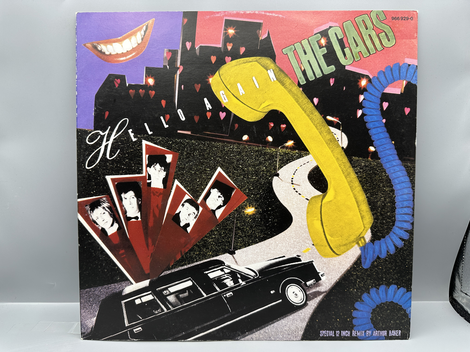 1984 Elektra/Asylum Records The Cars "Hello Again (Special 12 Inch Remix by Arthur Baker)" Vinyl Record - 966 929-0