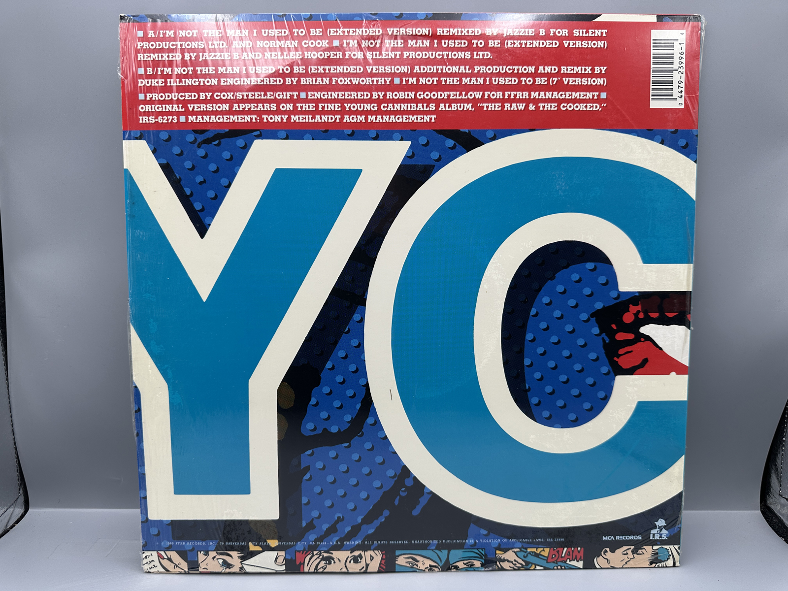 1988 I.R.S. Records / MCA Records Fine Young Cannibals "I'm Not the Man I Used To Be" Single Vinyl Record - IRS-23996