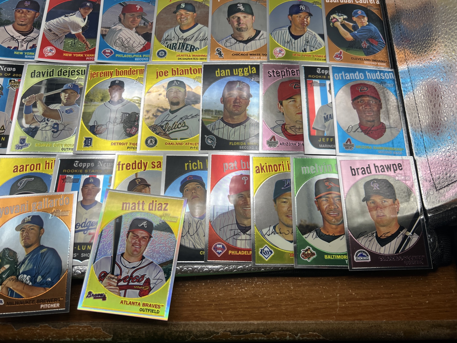 (50) 2008 Topps Heritage Chrome Baseball Cards - One is a Refractor - All Cards Are #/1959 Except Refractor - Refractor Is #/559