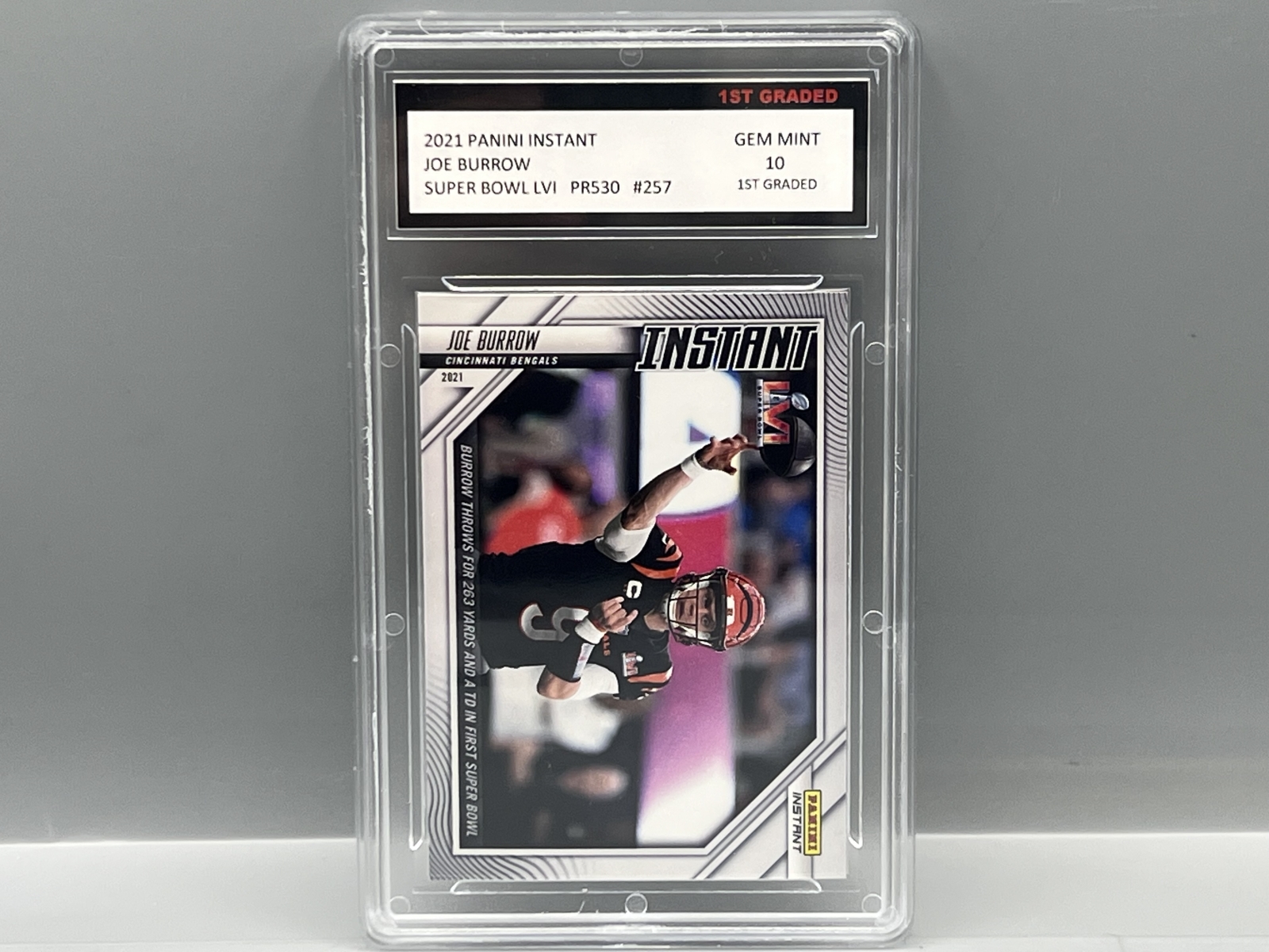 2021 Panini Instant Joe Burrow Super Bowl LVI #257 - Slabbed
