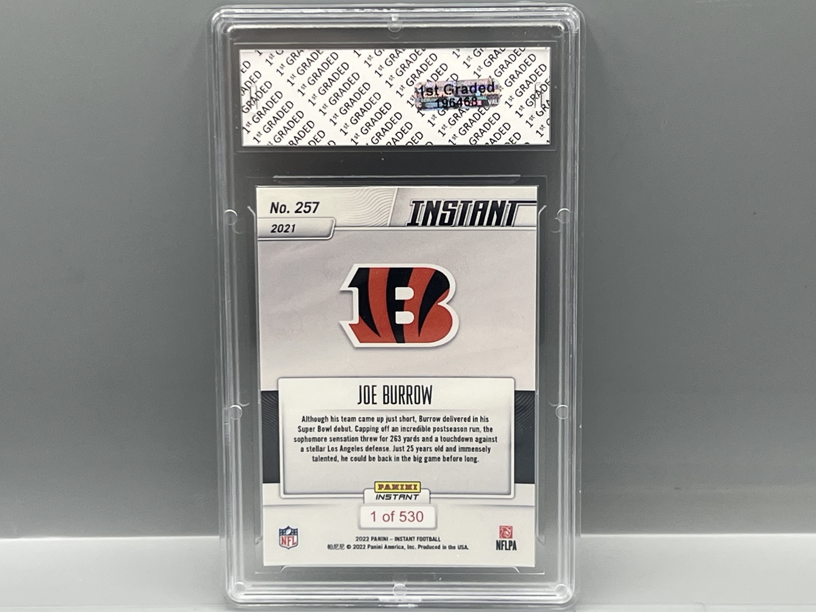 2021 Panini Instant Joe Burrow Super Bowl LVI #257 - Slabbed