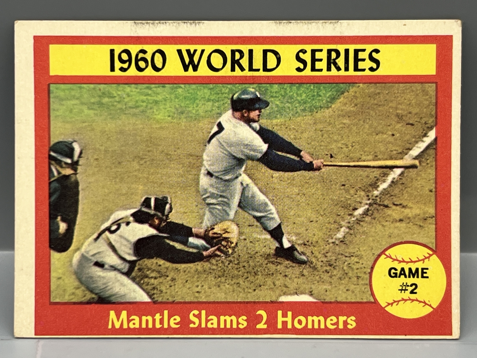 1961 Topps Mickey Mantle 2 Home Runs - WS Game 2 #307